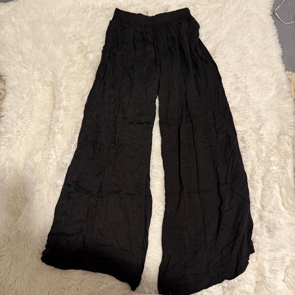 Dose Of Soleil Italian Black Wide-Leg Pants